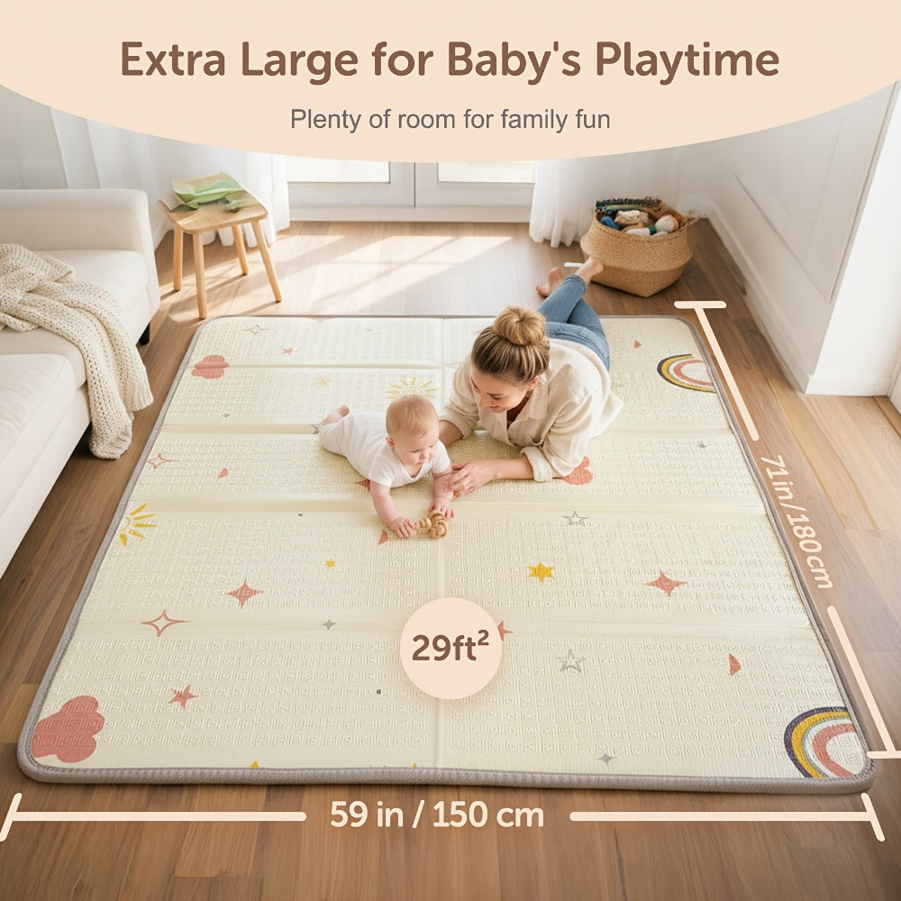 Baby Play Mat - Foldable Reversible Waterproof Padded 5877
