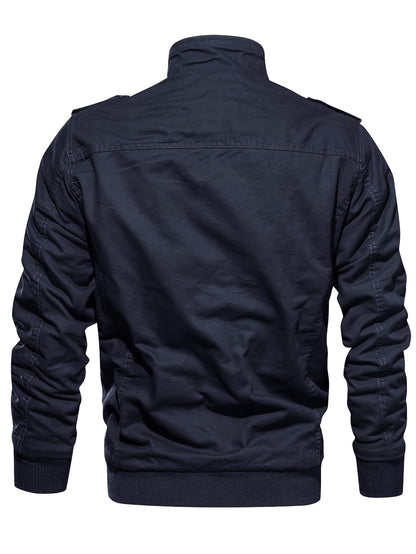 Men's Black Cotton Cargo Jacket - product view 15