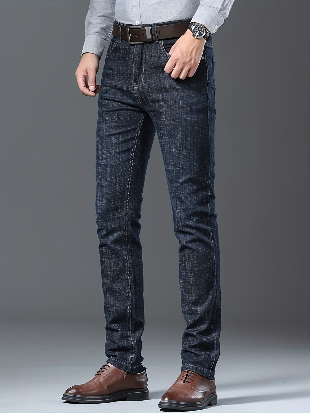 Men's Straight Leg Jeans - Vintage Wash Clean Finish