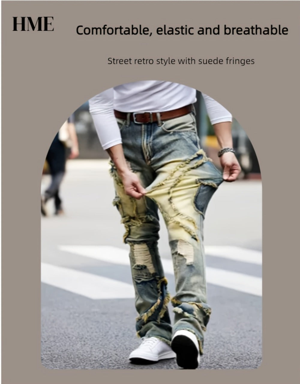 Men's Slim Fit Jeans - Classic Wash Embroidered
