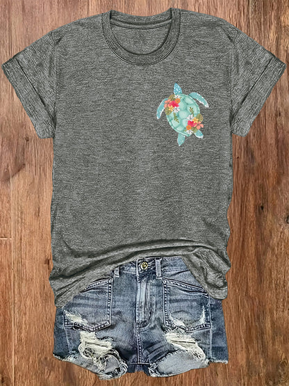 Women's Grey Short-Sleeve T-Shirt - product view 14