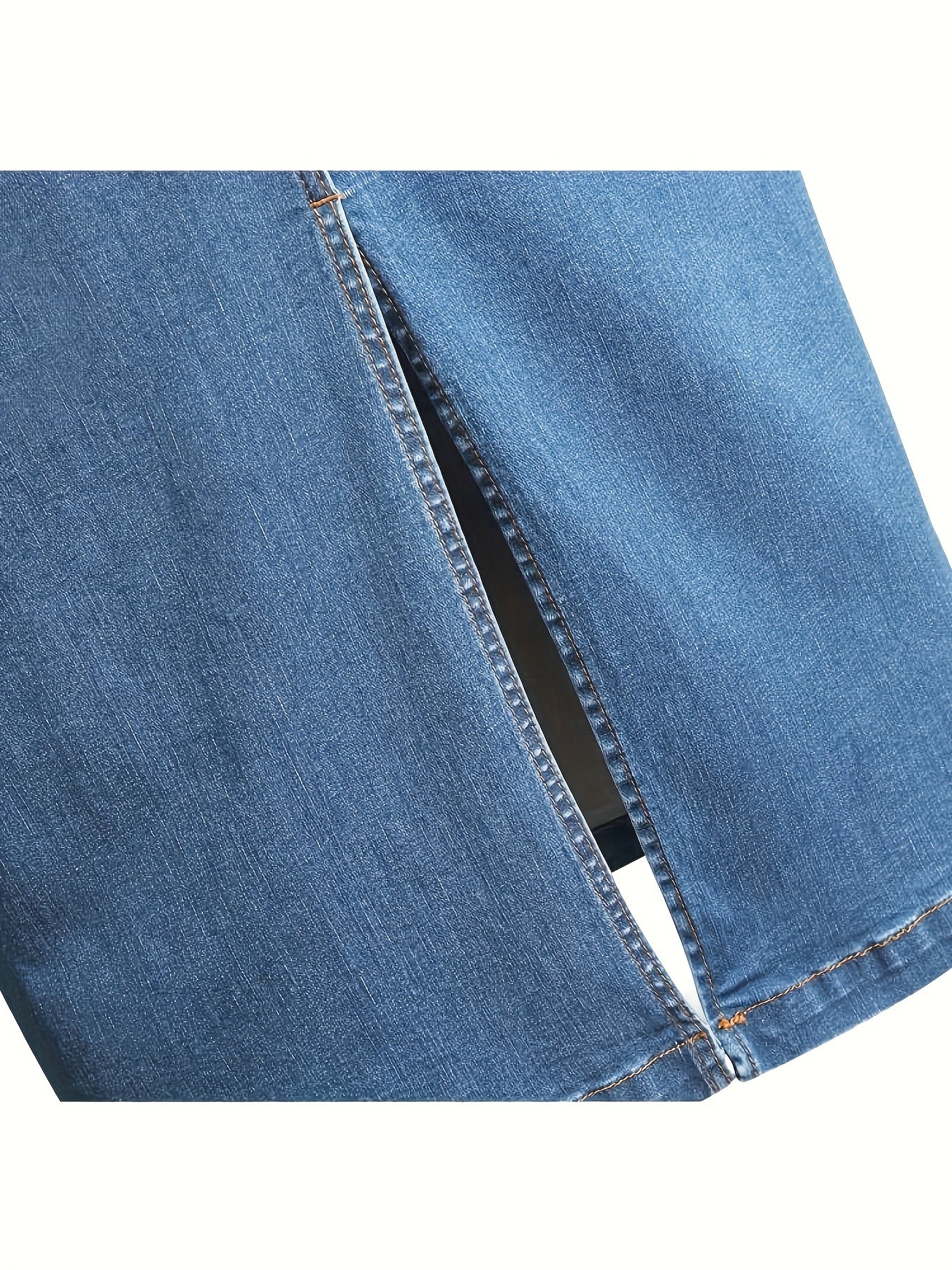 Long Denim Skirt for Women Casual A-Line Denim Maxi Skirt Stretch High Waisted Jean Skirt with Pocket