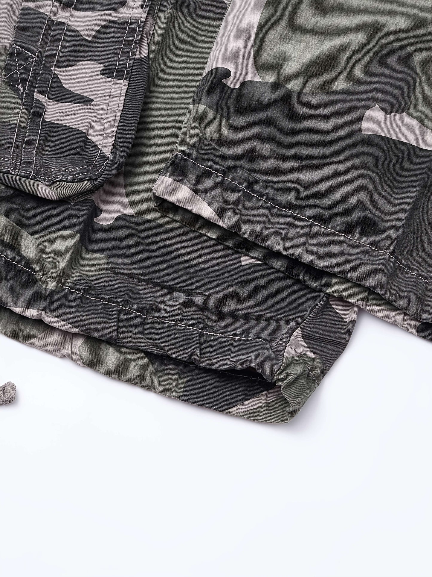 Men's Pure Cotton Washed Camouflage Outer Multi Pocket Workwear Shorts