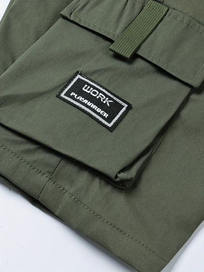 5pcs Tactical Shorts Lightweight Breathable Multi-Pocket Work Shorts, Suitable for Outdoor Casual Hiking Work Shorts, Exercise Shorts, with Elastic Waist Drawstring Multi-Pocket Random 5pcss
