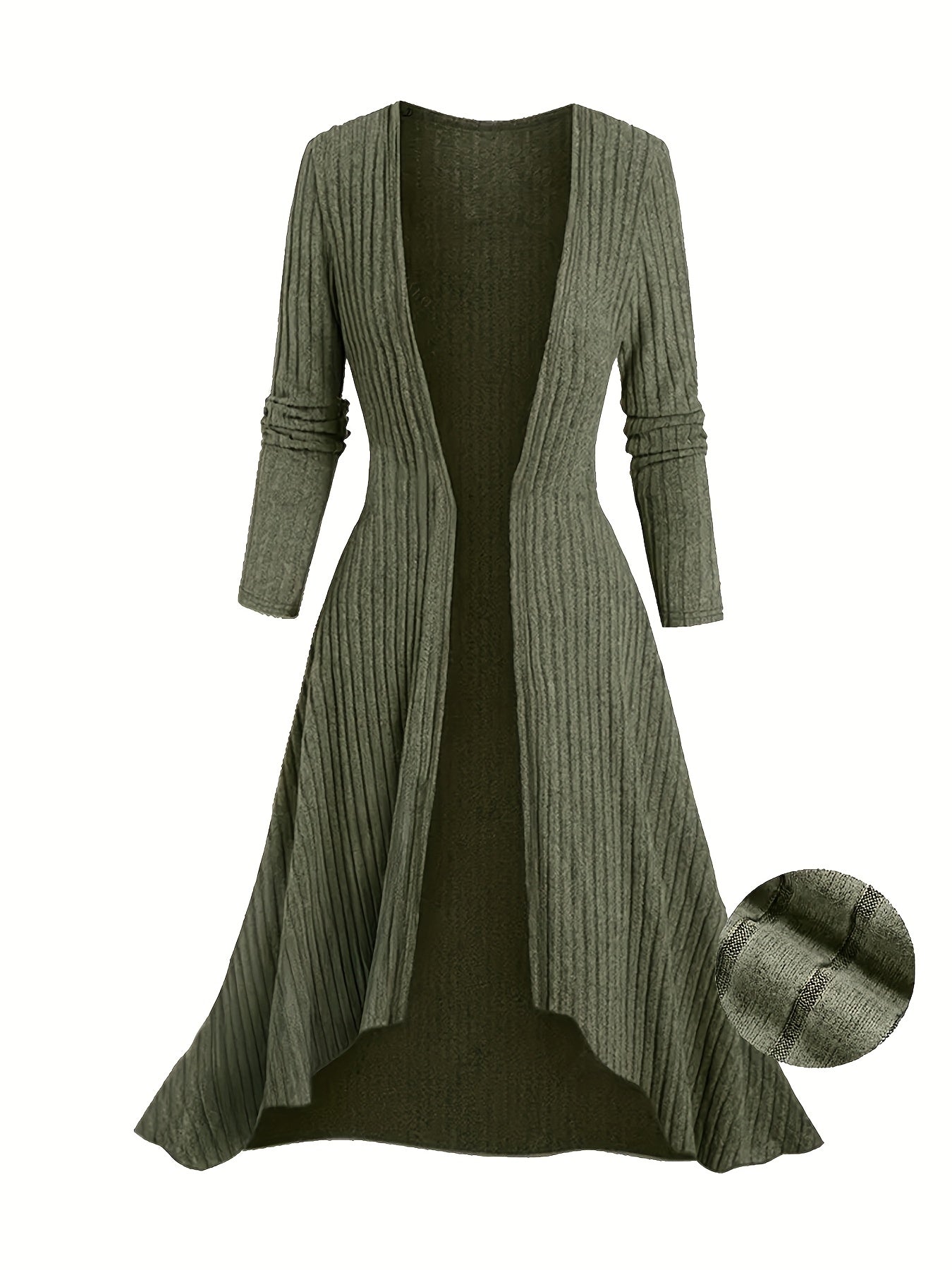 Plus Size - Plus Size, Women'S Bohemian Dress Set - Strapless Maxi Dress & Long Cardigan Coat, Maroon & Black/White/Gray/Beige/Red/Blue/ Green/Orange/, Stretchy Fabric for Resort, Casual, Formal Events - Elegant Boho Outfit