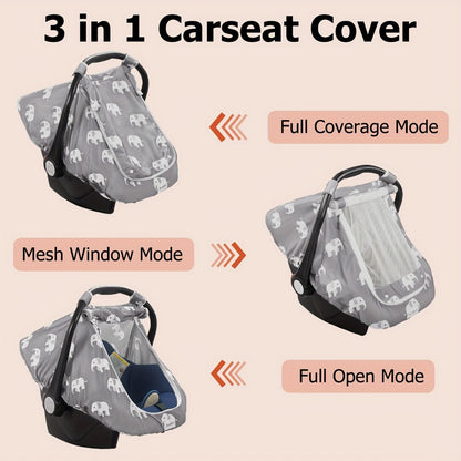Baby Car Seat Cover - Breathable Beavtaens Covers Stretchy
