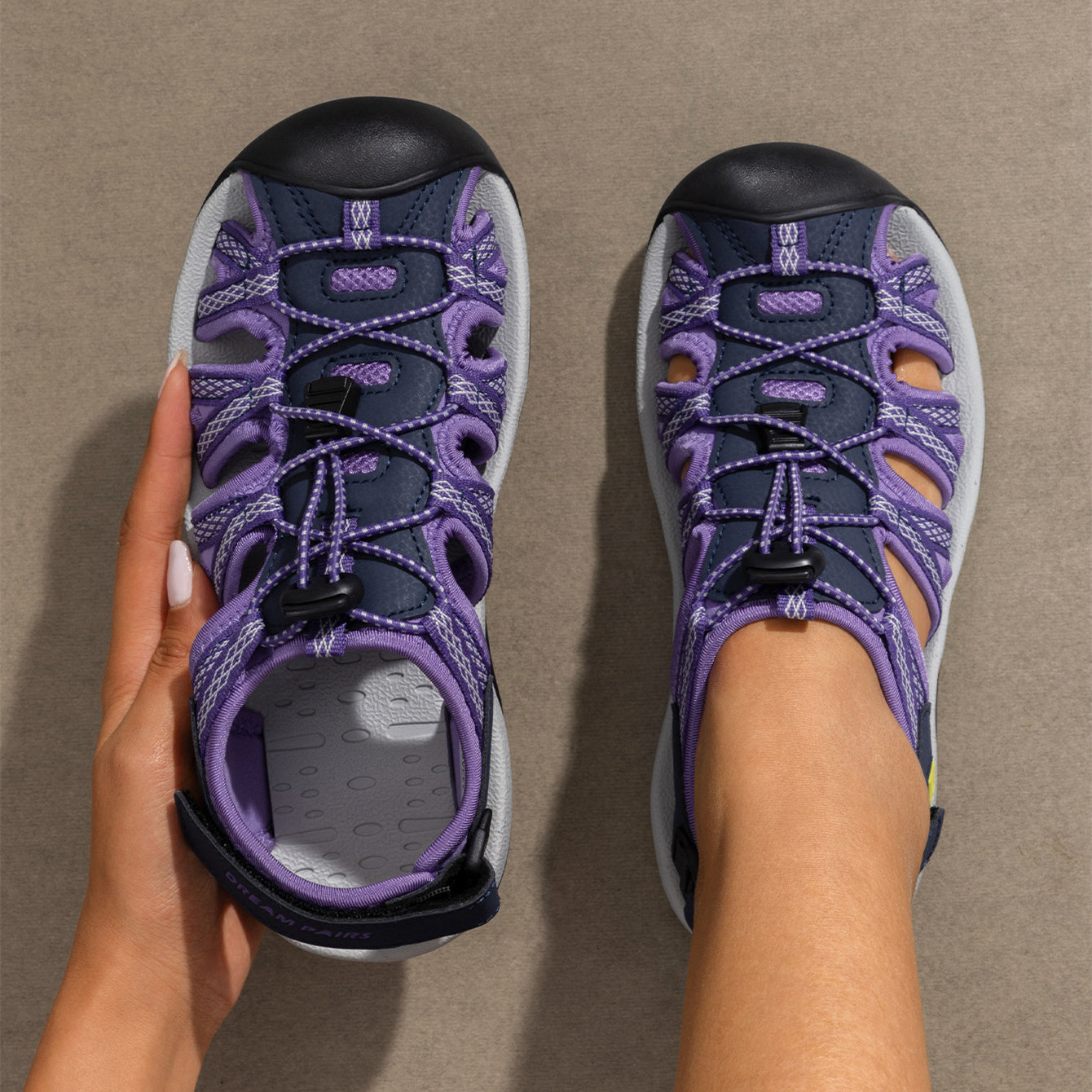 Women Sport Sandals Flat Sandals Womens Closed Toe Hiking Summer Outdoor Sandals Sport Athletic Sandals for Hiking Walking Water Shoes Adjustable Width Comfortable Sturdy Brand Women Shoes