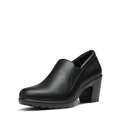 Women's Low Chunky Block Heels Pumps Comfortable Slip-On Heeled Loafers Dress Work Shoes For Office Business Comfortable Loafers Shoes Low Chunky Block Heel Pumps