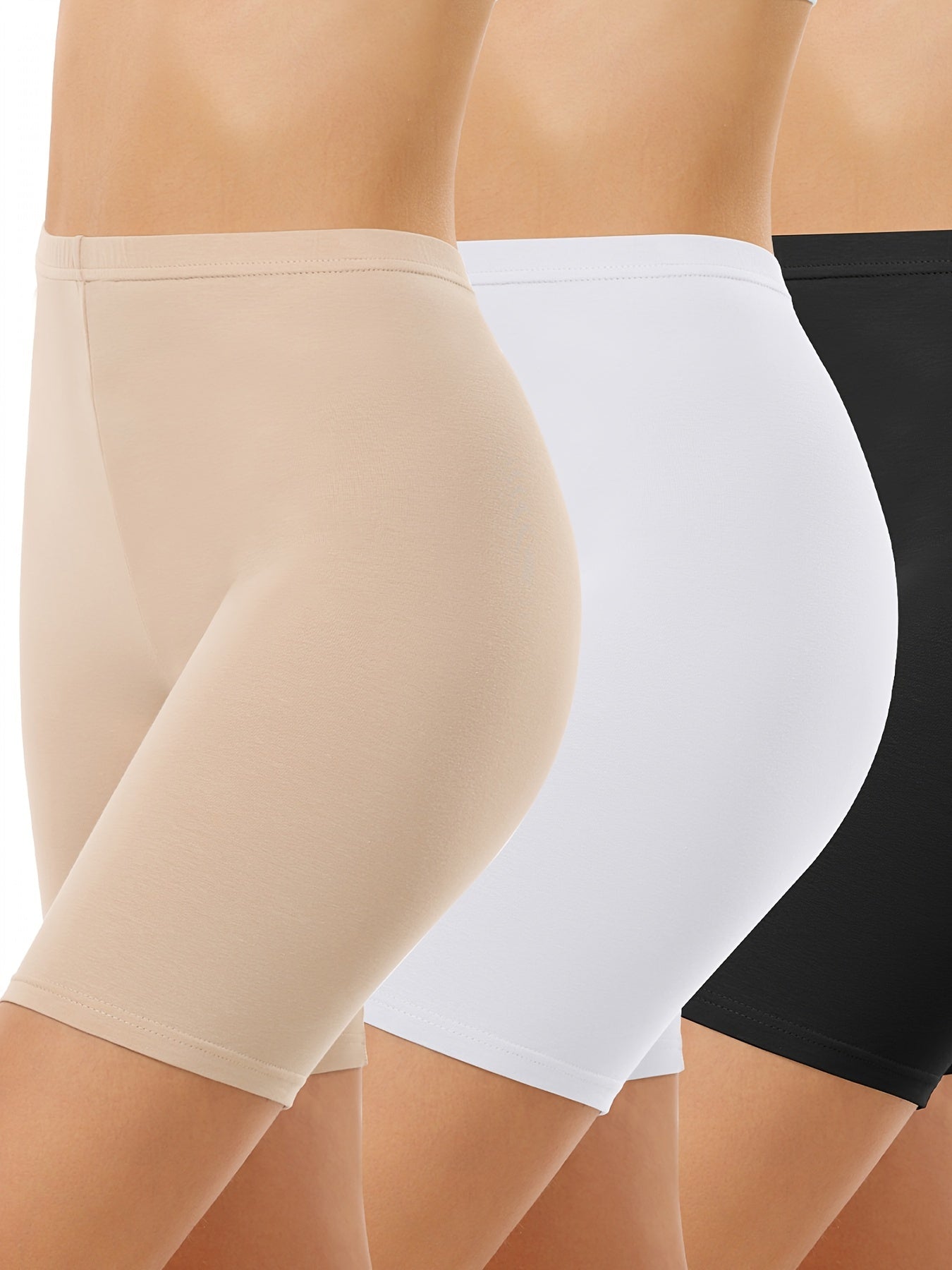 3-Pack Anti-Chafing Shorts Women Slip Shorts Smooth Tummy Control Shapewear Shorts for Under Dresses, Women'S Highwaisted Biker Yoga Running Shorts for Sports