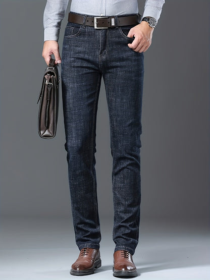Men's Straight Leg Jeans - Vintage Wash Clean Finish Modern