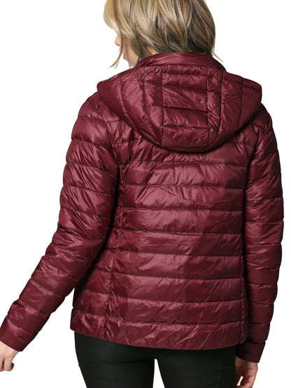 Women's Ultra Light Weight Packable Down Jacket with Removable Hood