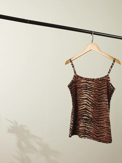 5pcs Set Of Summer Sexy Leopard Print Camisoles for Outerwear And Innerwear, Top And Base Shirt
