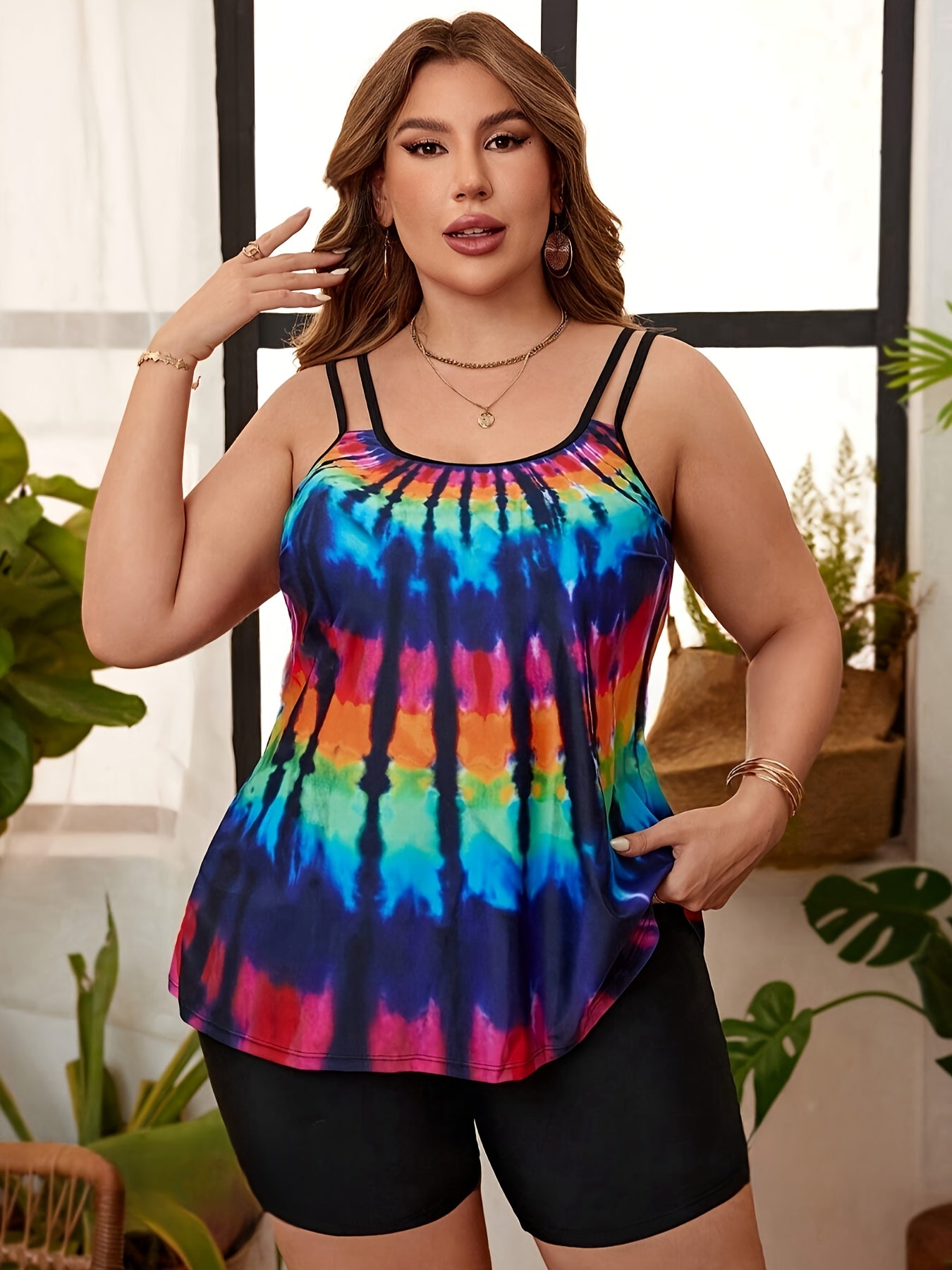 One-Piece Swimsuit Set for Curvy Figures