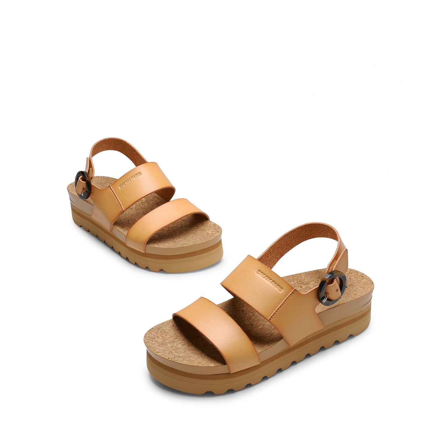 Women's Stylish Platform Espadrille Wedge Sandals Round Toe Summer Causal Shoes Crisscross Band Adjustable Ankle Strap Buckle