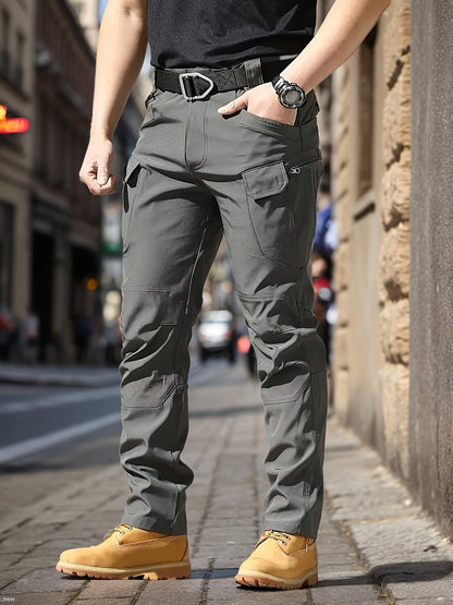 2-Pack Men'S Outdoor Tactical Cargo Pants, Multifunctional Pockets, Lightweight And Durable Work Pants, (Belt Included) Suitable For Camping, Hiking And Fishing, Suitable For Spring, Summer And Autumn Seasons