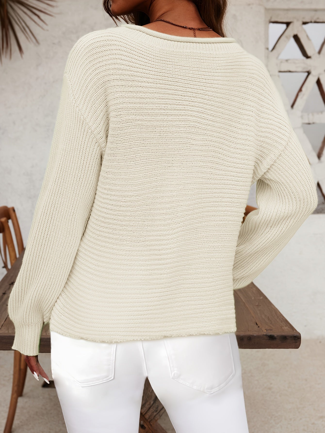 Women's Elegant One-Shoulder Sweater - Chic Drop Shoulder Off-the-Shoulders Pullover, Soft Long Sleeve Top for Fall/Winter, Party, Everyday & Formal Events - Women's Clothing, Winter Wardrobe, Slim Fit, Cozy Fabric, Stylish Blouse, Fashion Lovers