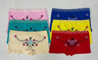 12-Pack Women's Cotton Boyshort Panties - Soft Breathable Assorted Colors