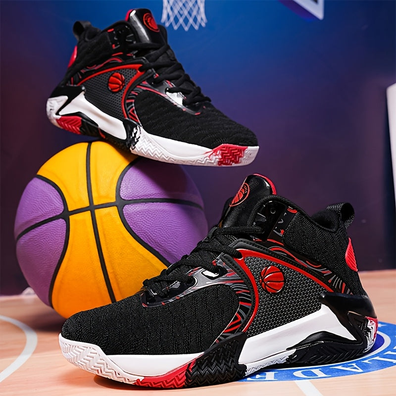 Sneakers, Men's High-top Basketball Shoes, Lightweight And Breathable Sports Shoes, with Breathable Mesh Upper And Laced Closure, Suitable for Professional And Casual Games, Basketball Training, Running And Walking, And for Outdoor Wear Throughout