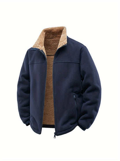 Men's Windproof Fleece Zip-Up Jacket Everyday 133