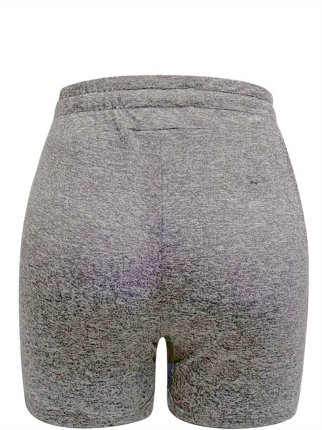 Casual Women'S Shorts Featuring a Printed Cat Face Design with Cartoonish Facial Features And a Drawstring for Comfort