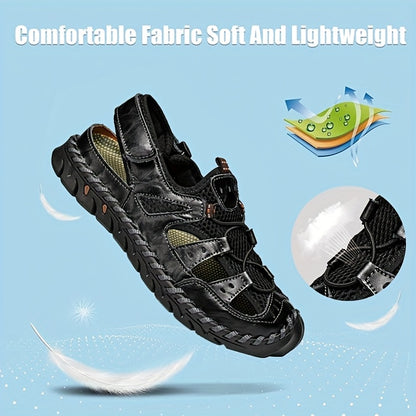 GREKS Men's Closed Toe Sports Sandals-Non-slip Quick-drying Men's Water Sandals Beach Shoes-Soft Casual Walking Breathable Shoes, Sports Sandals for Men, Sandals for Men High Quality, Shoes for Men Sandals, Sandals for Women Summer, Orthopedic
