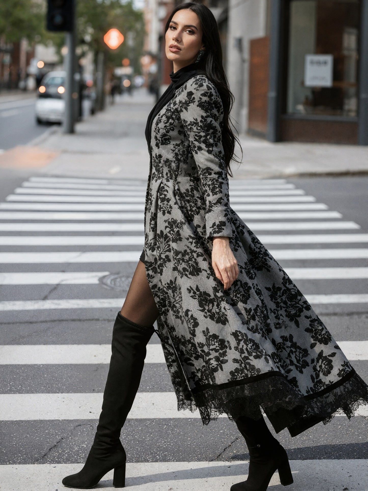 Women's Black Lace Jacket - product view 2