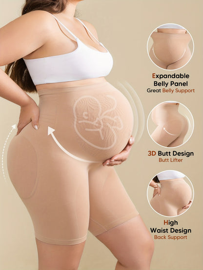 High-Waisted, Stretchy Maternity Shorts with Abdominal Print for Support, Designed to Lift The Buttocks And Slim The Legs, Suitable for Casual Sports And Yoga