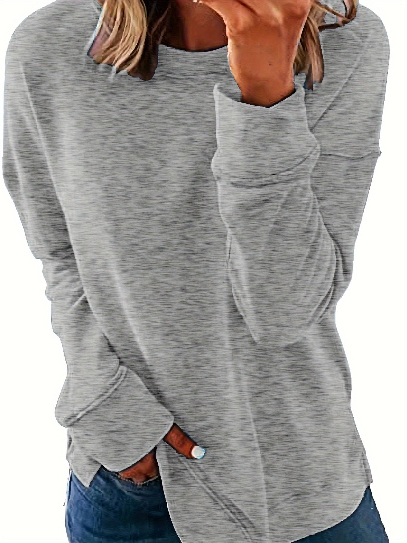 Women'S Autumn Winter Sweater, Long Sleeve Pullover Sweatshirt, Comfortable Casual Warm Style, Loose Fit Round Neck, Fashionable Street Style, 2026 Christmas Gift, Item, Essential Wardrobe Basic