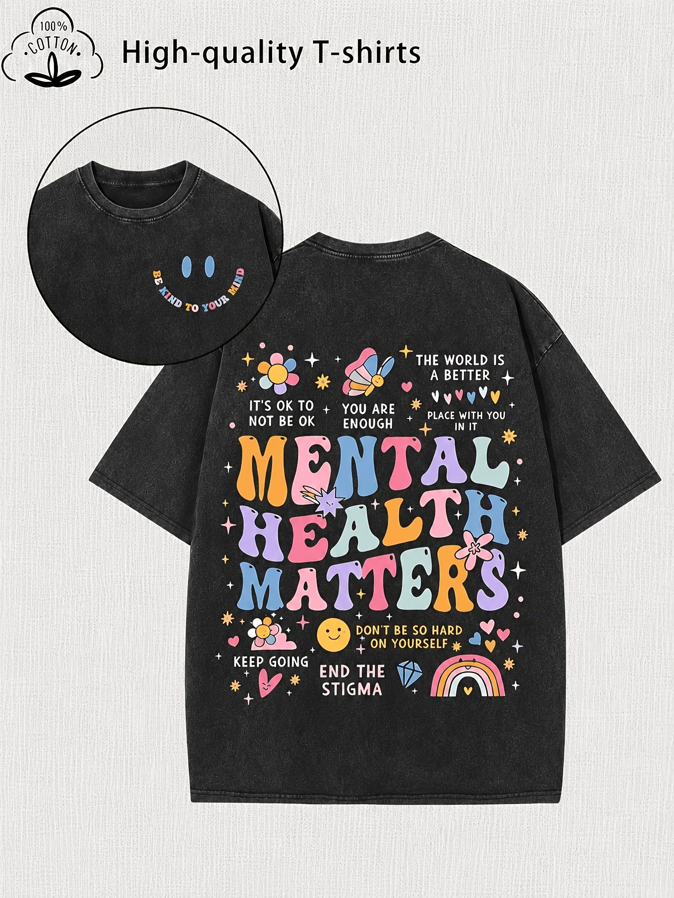 Trendy Women'S Retro Printed T-Shirt - Made from 230G Thick, Featuring a Retro Street Style with a Crew Neck And Short Sleeves. It'S Machine Washable And Ideal for Casual Wear in Spring And Summer, Offering a Unique Loose Fit