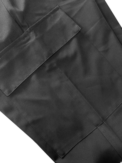 Fashionable Casual Pants for Women | Summer Solid Color Gradient Green with Zipper Pockets and Drawstring Waist, High Stretch Fabric, Regular Fit, Perfect for Daily Outings and Outdoor