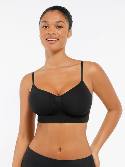 Plus Size Seamless Bra for Women Push-Up Breathable Back Control Bra