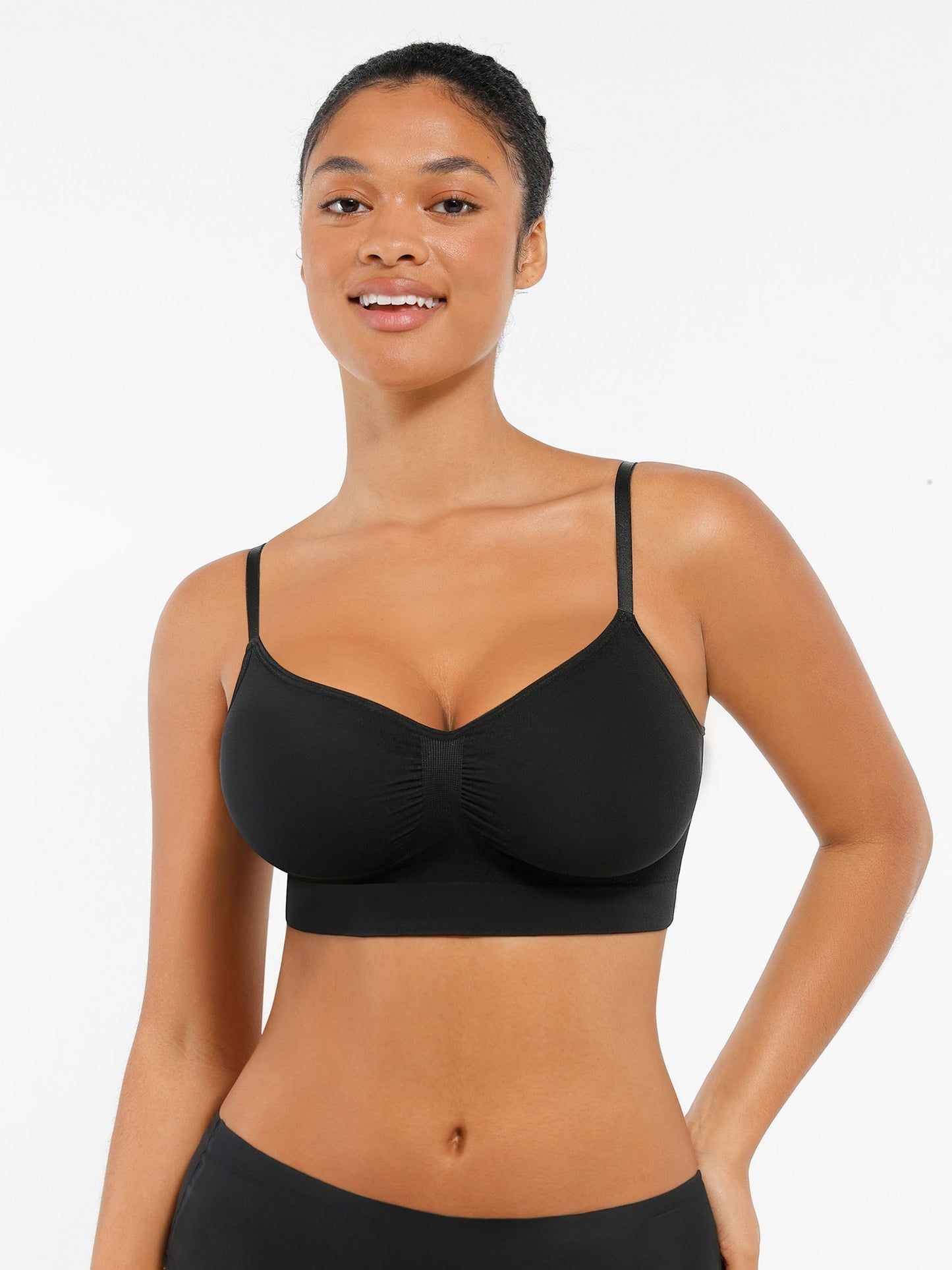 Plus Size Seamless Bra for Women Push-Up Breathable Back Control Bra