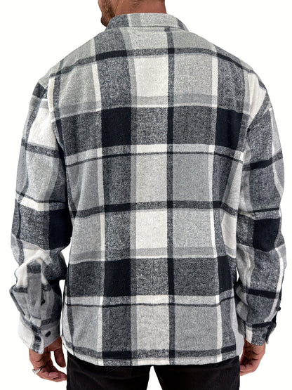 This Unisex, Retro-style Casual Shirt Features A Classic Plaid Design And A Minimalist Aesthetic. The Collared Design Makes It Suitable For Year-round Wear, And The Loose, Comfortable Fit Caters To Various Styling Needs. A Small Gift Is Included.