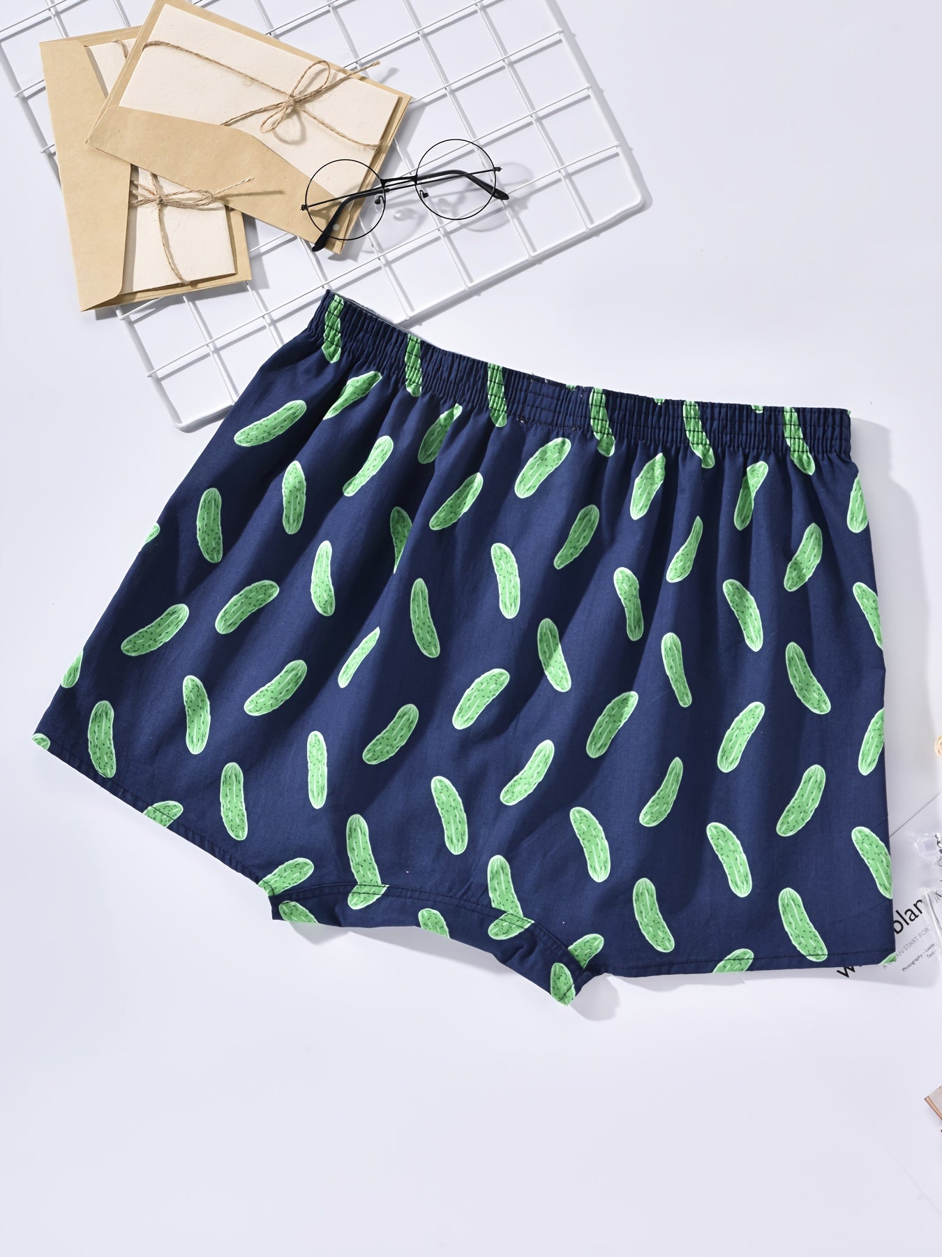 6-Pack Men's Cotton Boxer Shorts with Random Fruit Print - Loose Cut No Binding, Breathable Casual Underwear for Casual Attire, Machine Washable, Comfortable Homewear | Playful Print Design | Soft Texture underwear boxer shorts