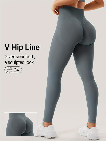 VOYJOY Women Impact Leggings Seamless Scrunch Butt Lifting Workout Leggings High Waisted Gym Yoga Pant