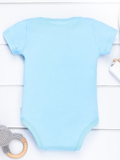 100% Cotton Baby Outdoor Onesies "Of Course I'm Handsome Have You Seen My Dad" Letter Print Soft Casual Round Neck, Perfect for Outdoor