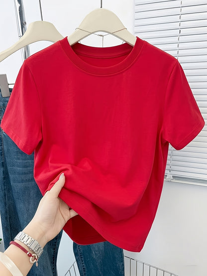Cute Girl Clothes, Short Sleeved Casual T-Shirt, Red White And Sassy Stars Stripes Round Neck T-Shirt Top for Casual, Soft, Comfortable, 100% - Perfect for 4Th of July Best Gift for Girls