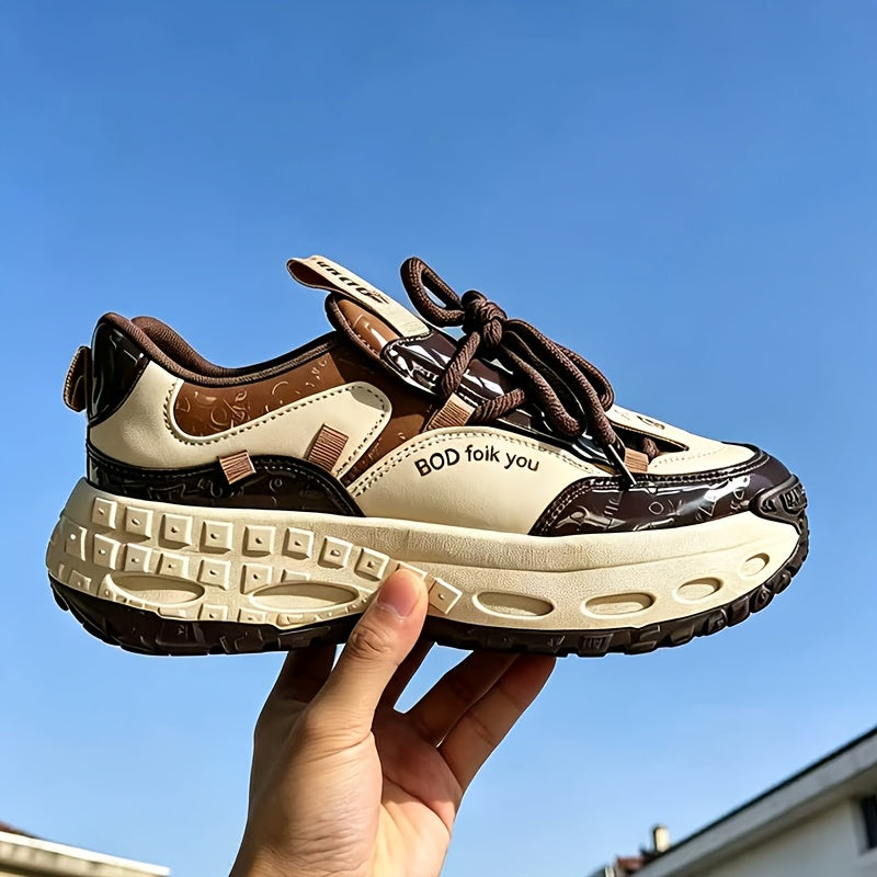 [Height Increase Sneakers] Men's Height Increase Platform Shoes Autumn Spring Fashion Cross Tied Non Slip Casual Shoes Comfortable Outdoor Causal Sneakers