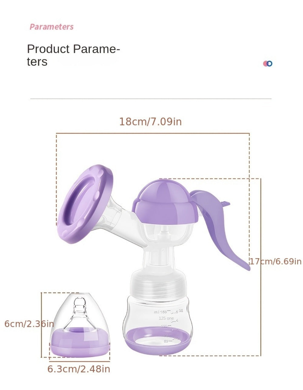 Breast Pump - Portable Manual Milk Collector