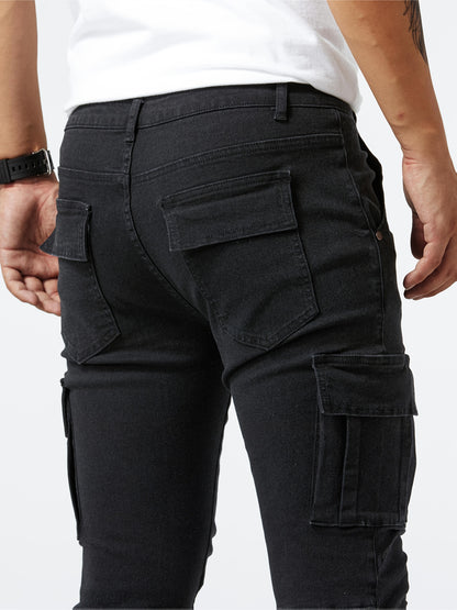 Classic Men'S Work Pants with Multiple Pockets And a Slim Fit