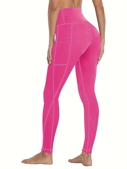 230g Women's Leggings Set of 3 High Waist Breathable with Pockets Compression Tights Multi-Color Suitable for All Seasons Daily Sports Fitness Yoga Shapewear