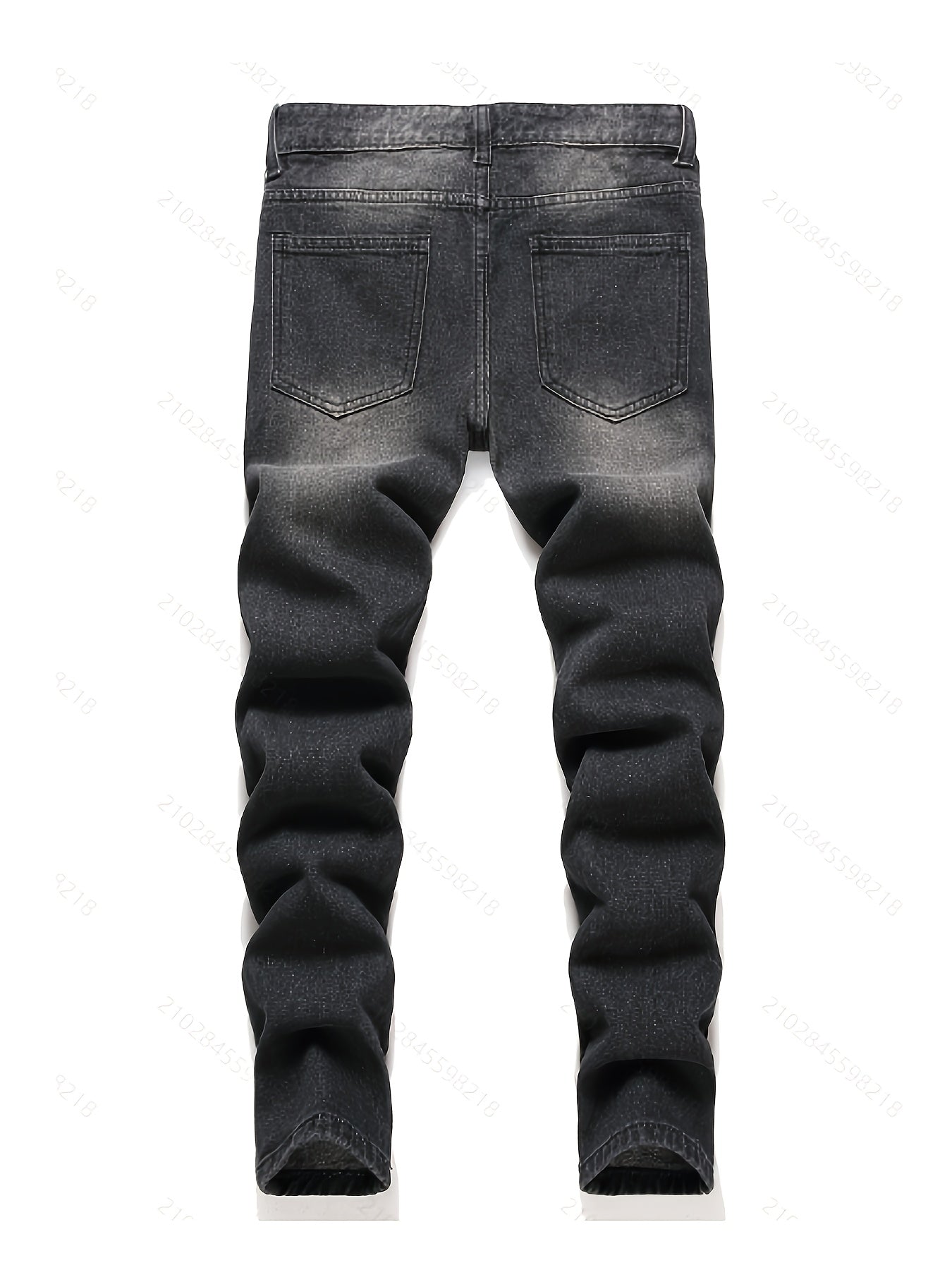 [3pcs Of Jeans] Boys' Retro Distressed Slim Fit Washed Denim Jeans, Boys' Casual Multi Piece Jeans, All Season Collection