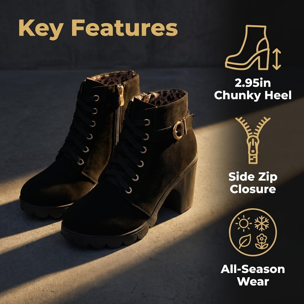 Women's Snow Boots – Plush Lined Lace-Up for Beach & Water