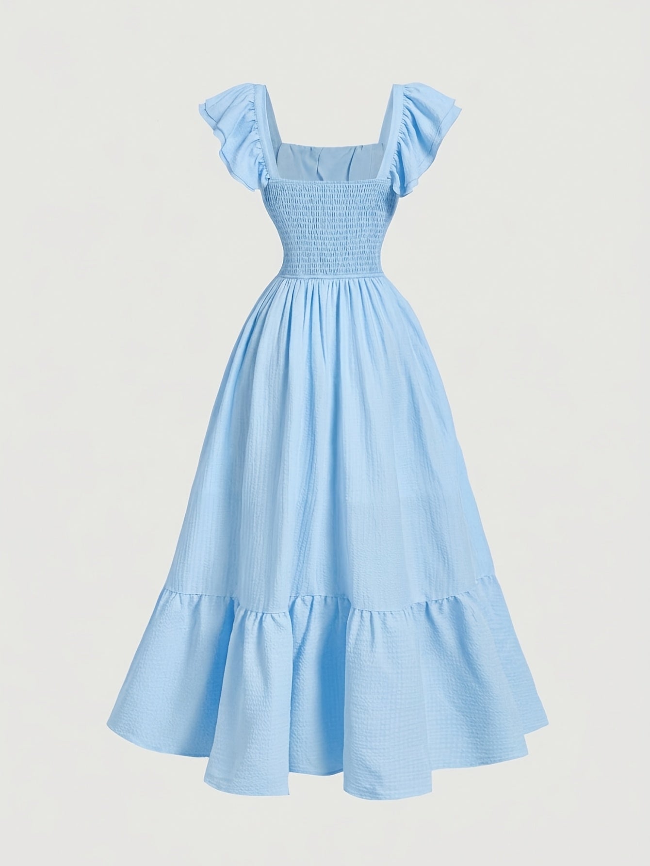 [Elegant Romantic Dress] Women's Spring/Summer Off-Shoulder Ruffled Waist Dress | Elegant Romantic Design, Showcasing Soft Temperament, Ideal for Dates, Outings And Daily Wear