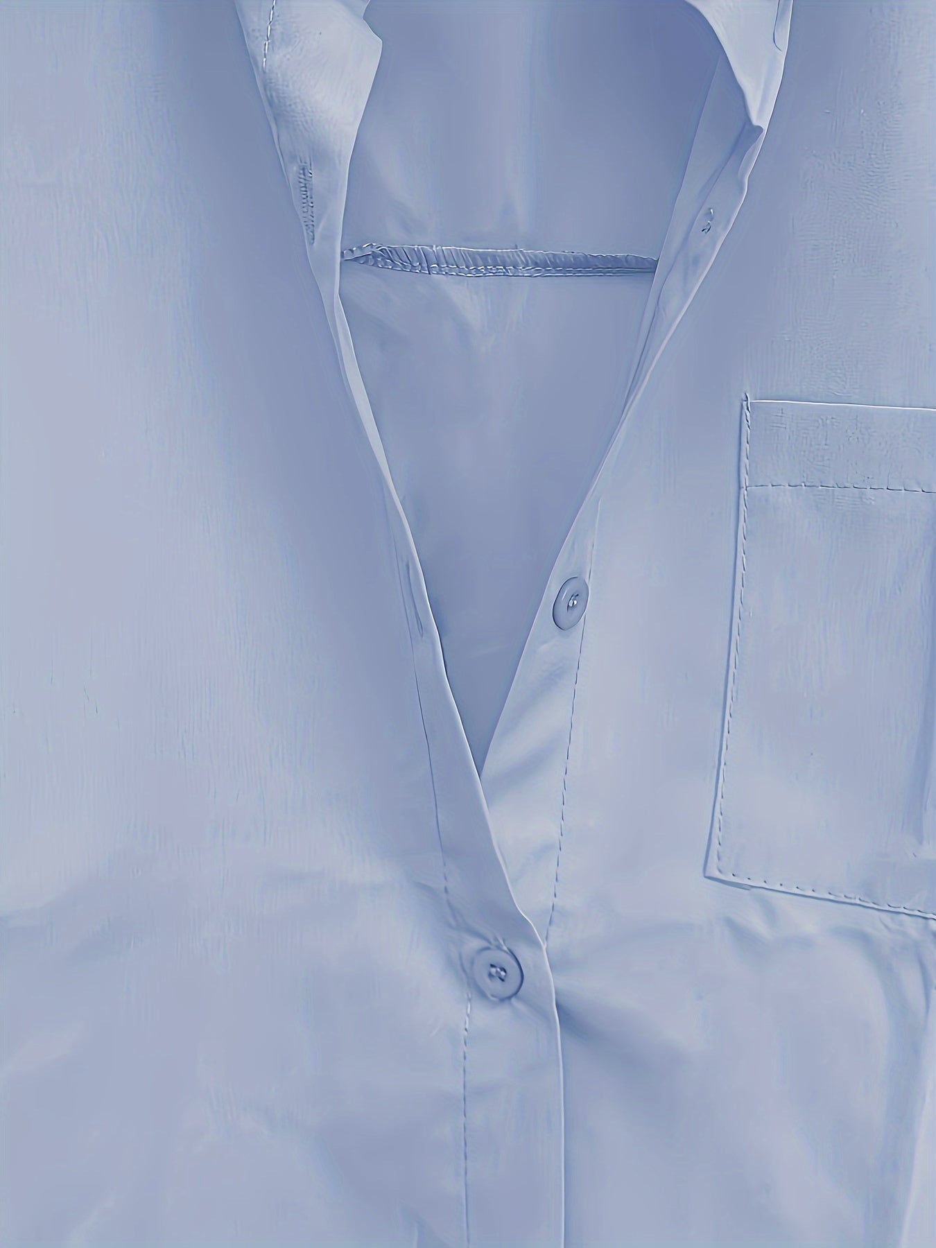 Plus Size, Plus Size Women's Solid Long Sleeve Shirt, Breathable Collar Button Blouse, Loose Fit Elegant Tops for Summer, 1XL-5XL