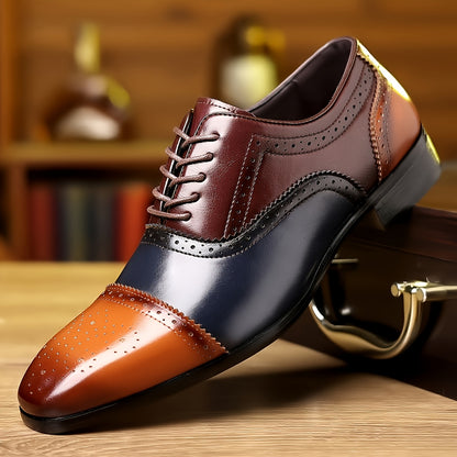 Men'S High-Quality Cap-Toe Brogue Oxford Footwear - Stylish, Comfortable & Long-Lasting - Breathable, Non-Slip, Slip-Resistant - Perfect for Office, Year-Round