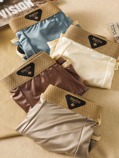 4pcs Men's Boxer Briefs- Ice Silky Cooling Underwear Breathable Quick-Dry Moisture-Wicking Boxer Shorts for Men Luxury Soft Comfort Underwear