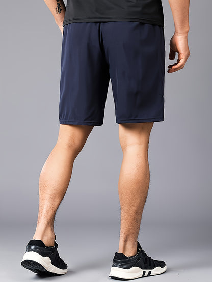 3pcs Men'S Stylish Athletic Shorts, Black Drawstring Design, Zipper Pockets, (Includes Wristband)Ideal For Summer Workouts And Outdoor Activities, Plus Size Shorts