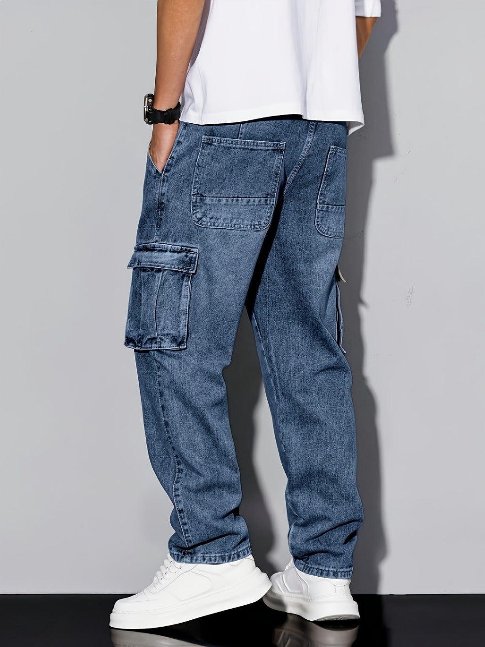 Men's Straight Leg Jeans - Classic Wash Clean Finish Travel 624805
