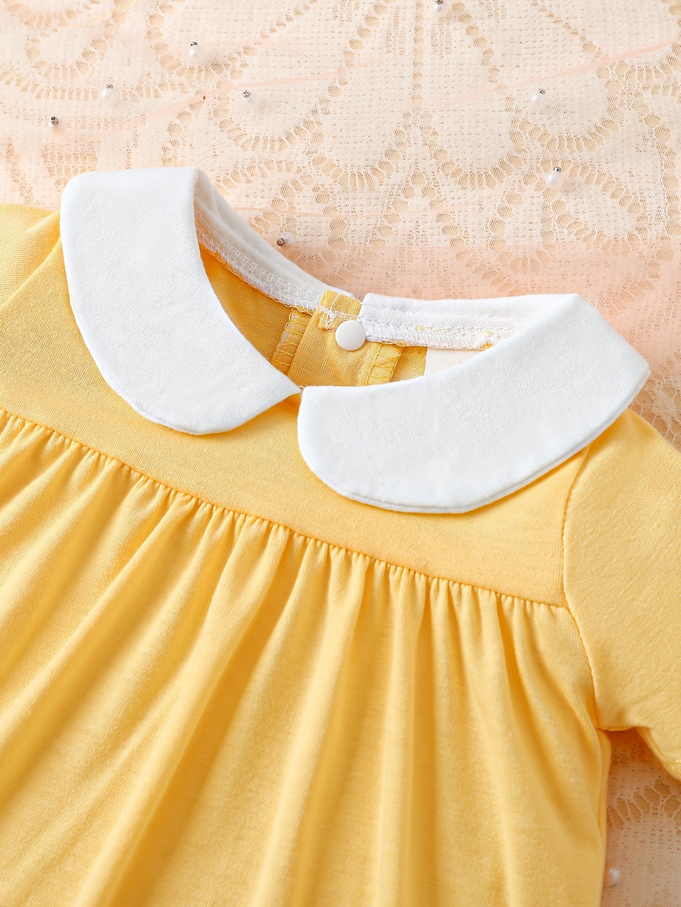 3pcs Girls' Casual Dress Set, Summer New Style, 3 Colors, Floral Butterfly Print, Short Sleeve, Cute Doll Collar, Back Button Closure Dress Combo